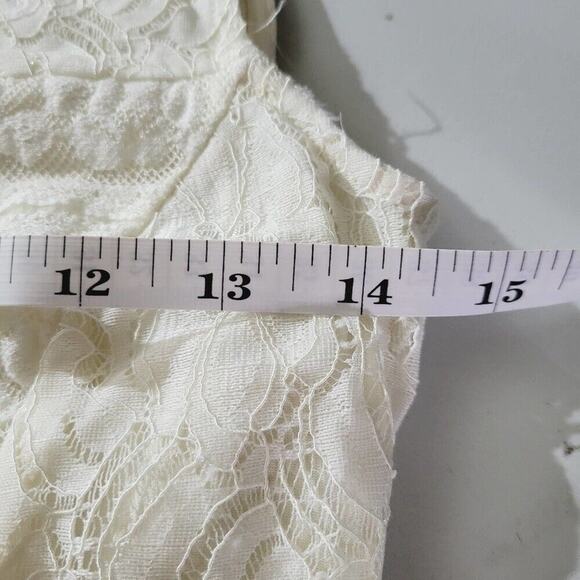 Venus Womens Ivory Bohemian All Over Lace Sleeveless Bodycon Dress Size X-Small - Picture 10 of 14
